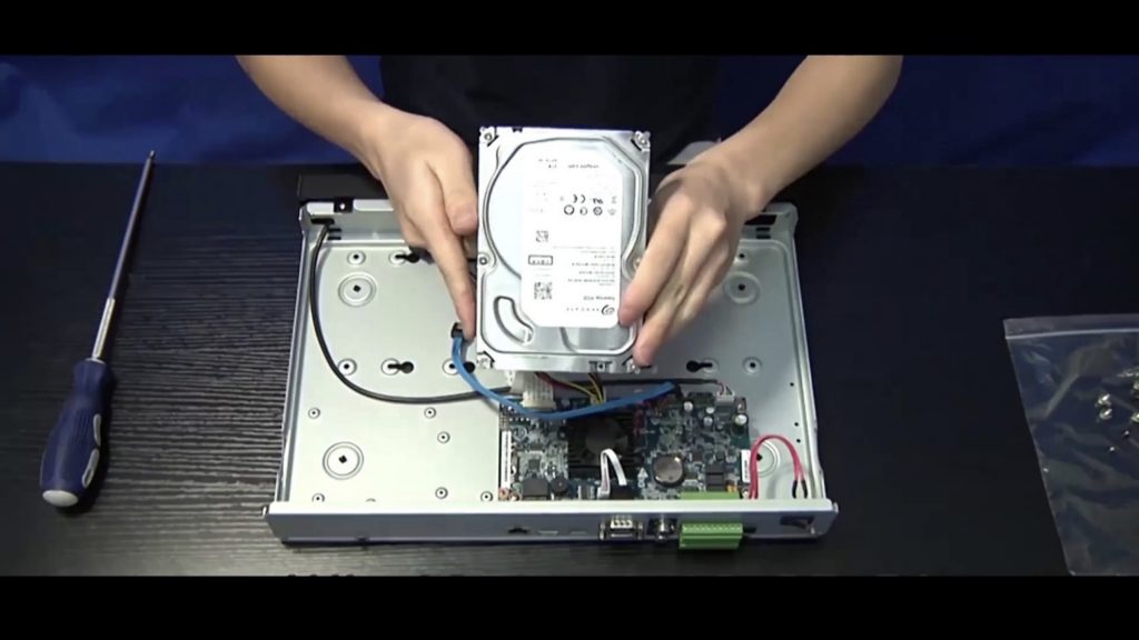 4. Locate the hard drive and disconnect it