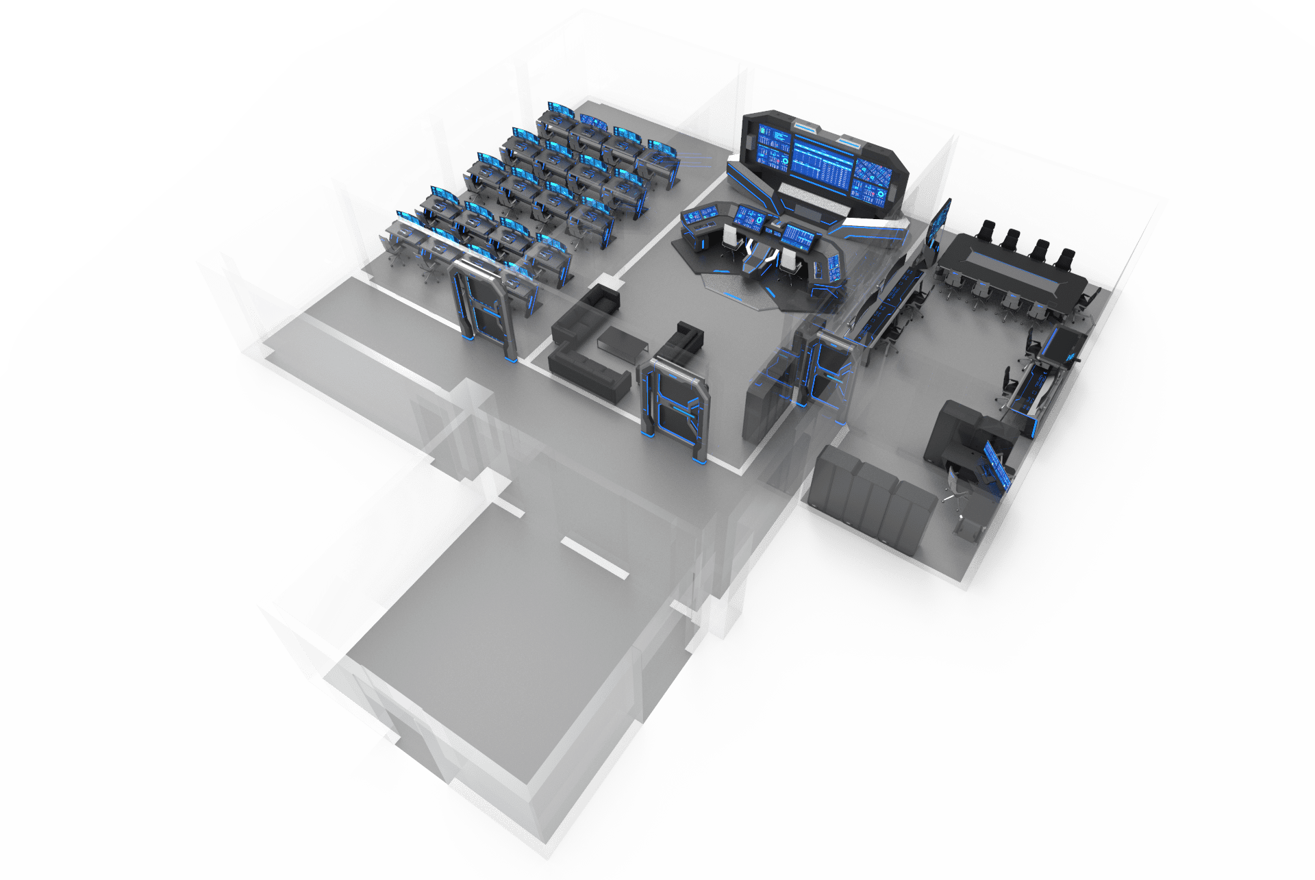 Top view - digital forensic lab