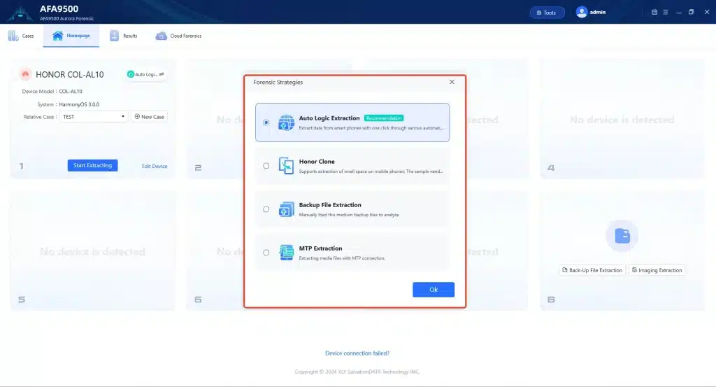 Multiple methods for data extraction