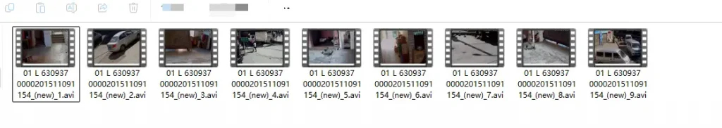 Save the split videos to the local drive