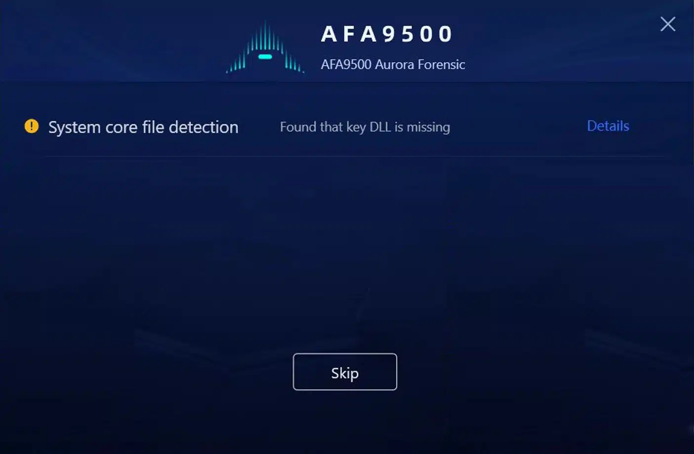 DLL file error AFA9500 installation