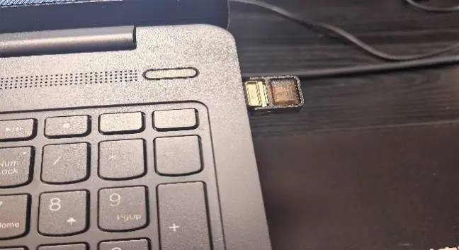 Connect the target USB to the computer