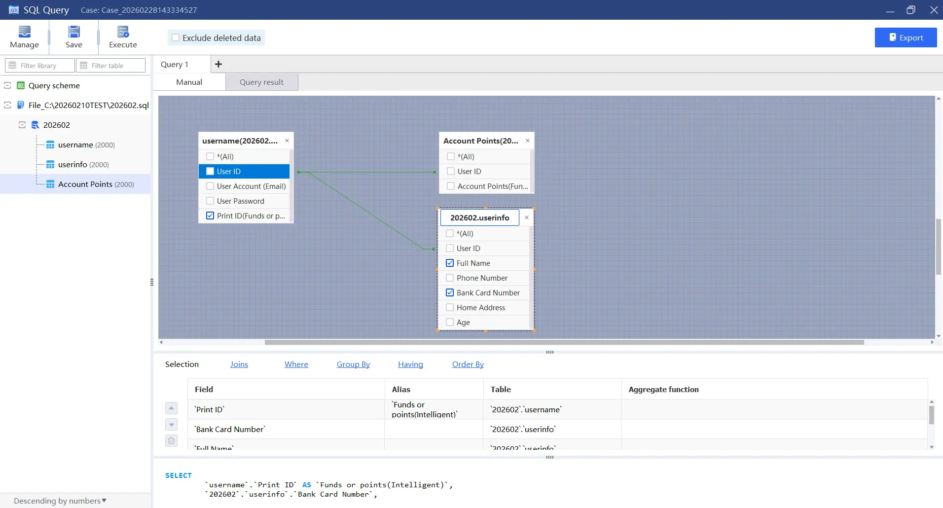 Step 4: SQL Query and Table Linking