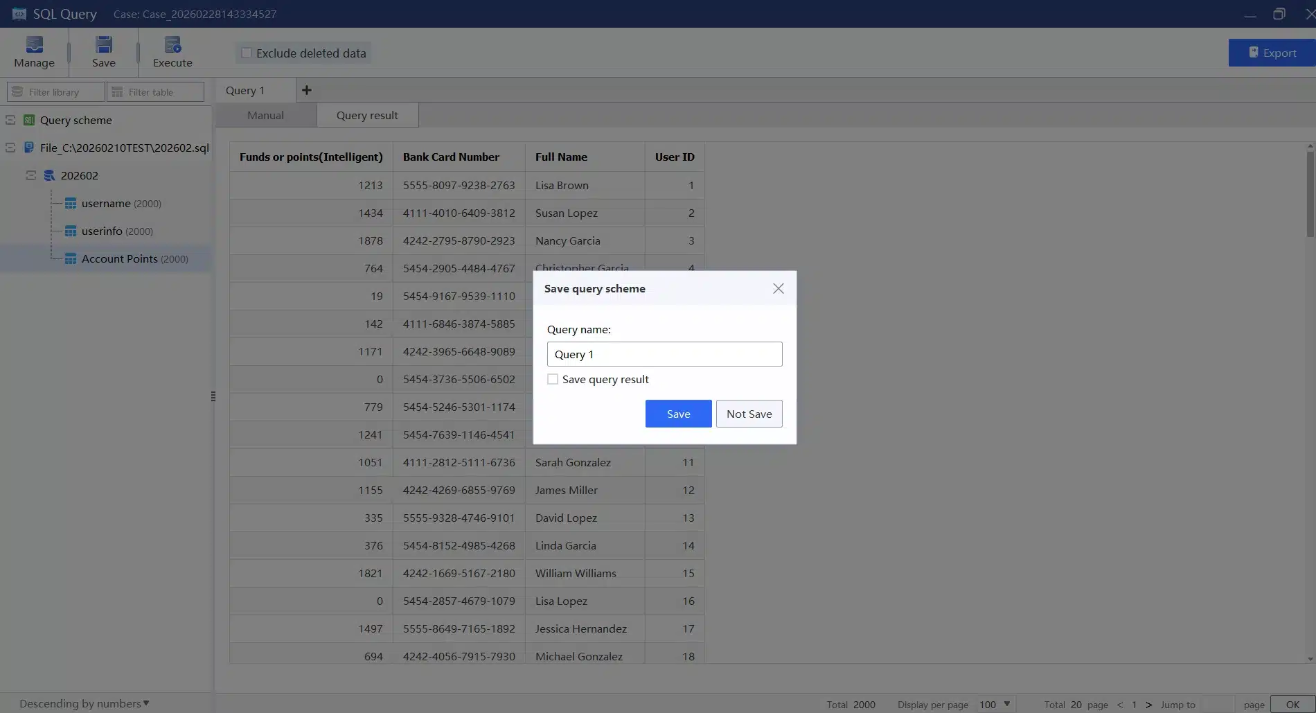 DBF6300 operation step 5 - hierarchical relationship analysis