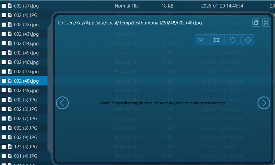 DRS operation steps - deleted recovery and file validation
