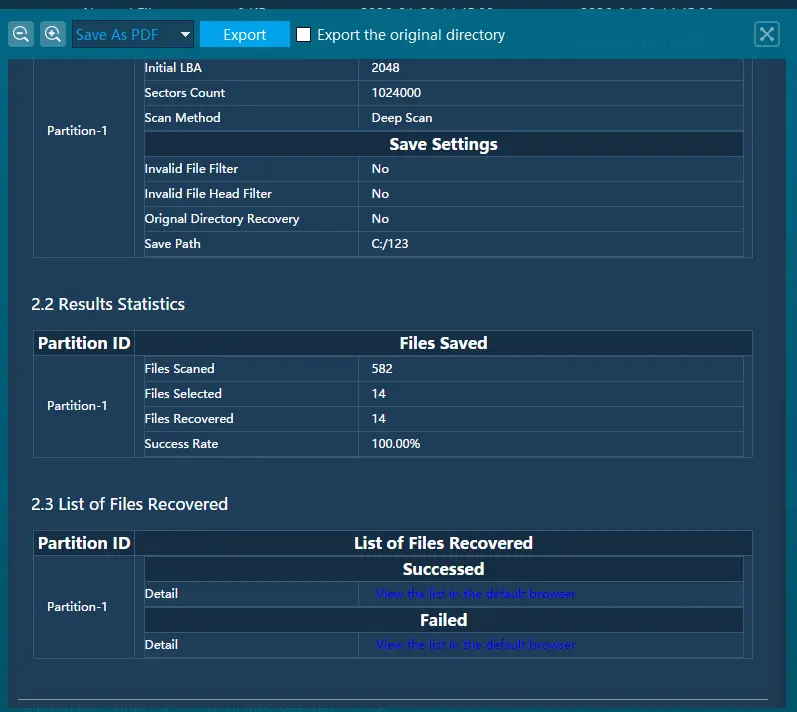DRS operation steps - generate the report